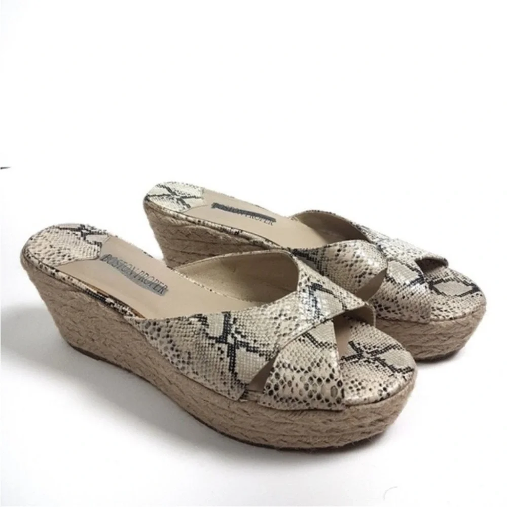 Snake Print Platform Espadrilles Wedge Sandals Summer Vacay Vacation Shoes